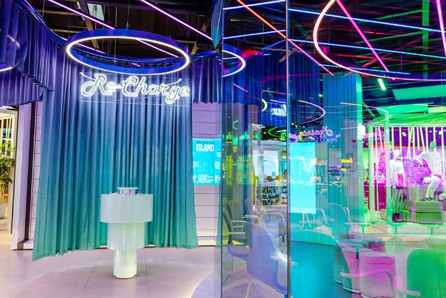 Colorful interior shop