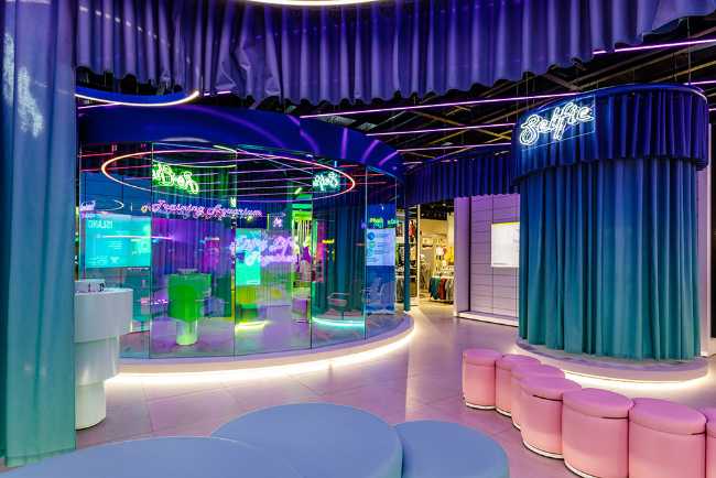 Colorful interior shop