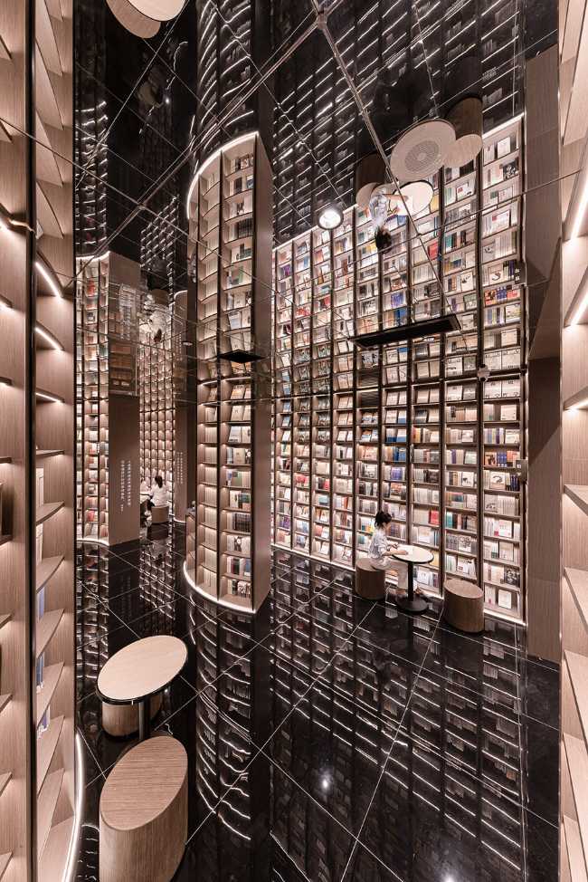 bookcase china interior design mirrors ceiling stairs pouff