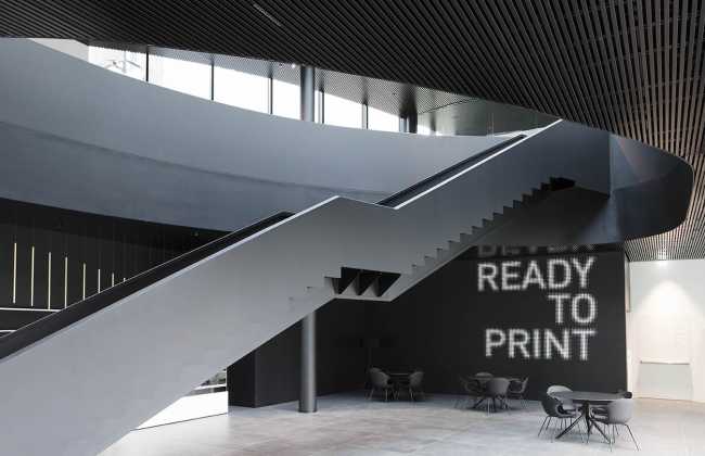 sede aziendale Durst ingresso doppio volume scala