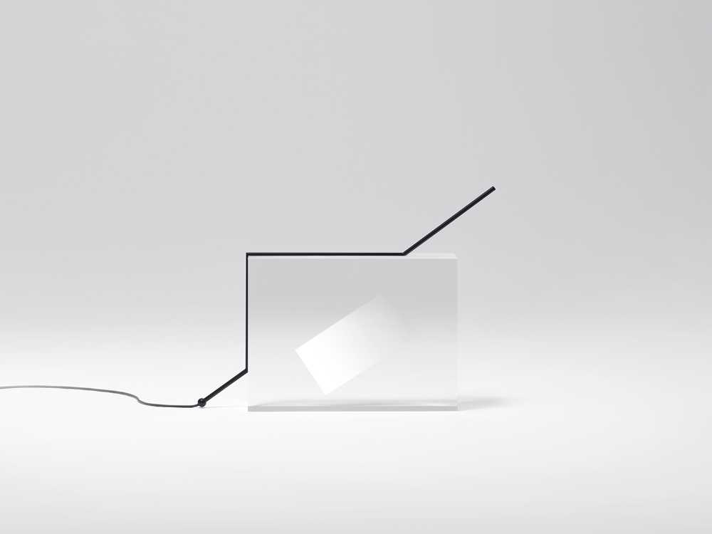 luces mesa acrílico formas geométricas