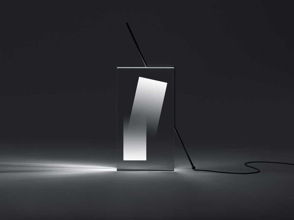 luces mesa acrílico formas geométricas
