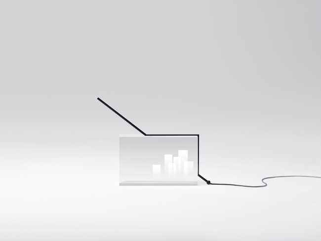 luces mesa acrílico formas geométricas