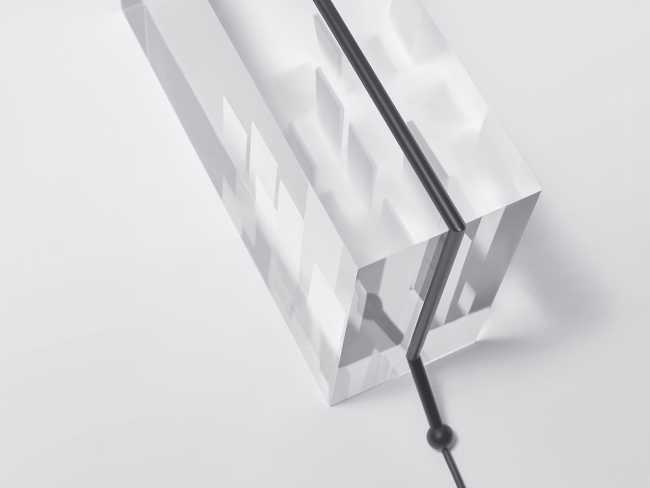 luces mesa acrílico formas geométricas