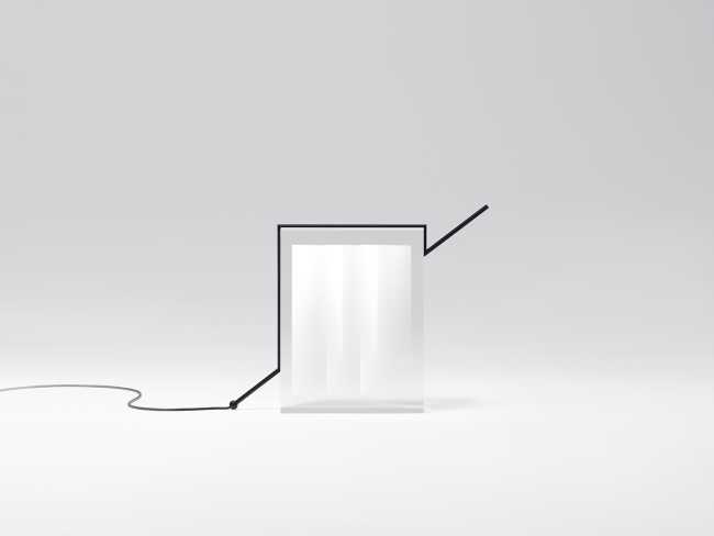 luces mesa acrílico formas geométricas