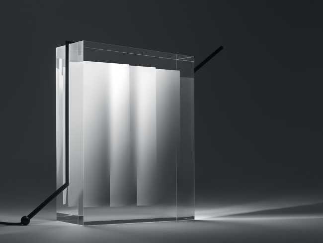 luces mesa acrílico formas geométricas