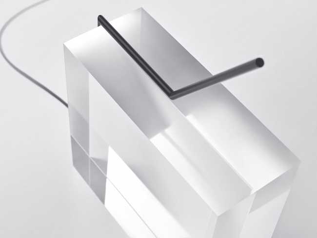 luces mesa acrílico formas geométricas