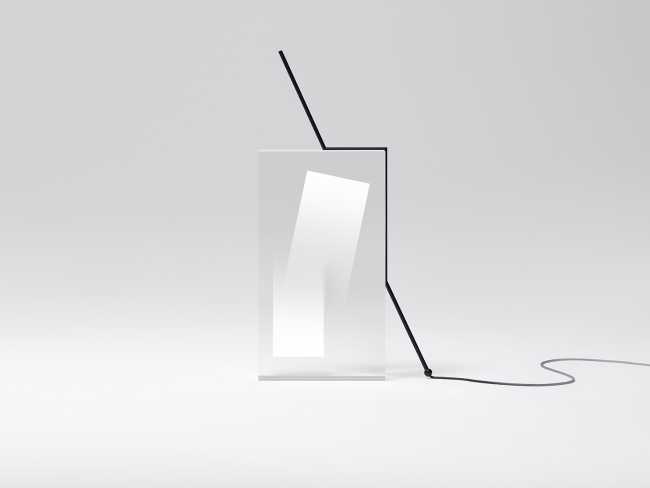 luces mesa acrílico formas geométricas