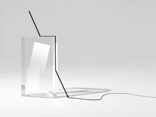 luces mesa acrílico formas geométricas