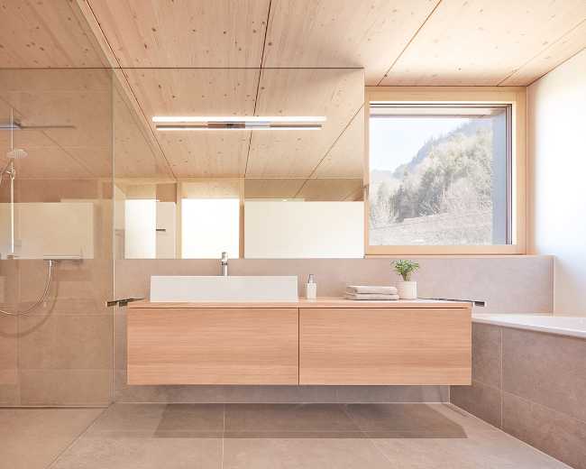 Wooden bathroom