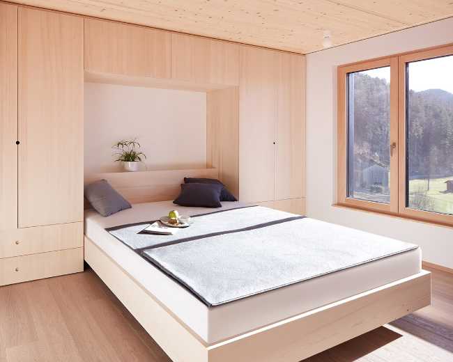 Wooden bedroom