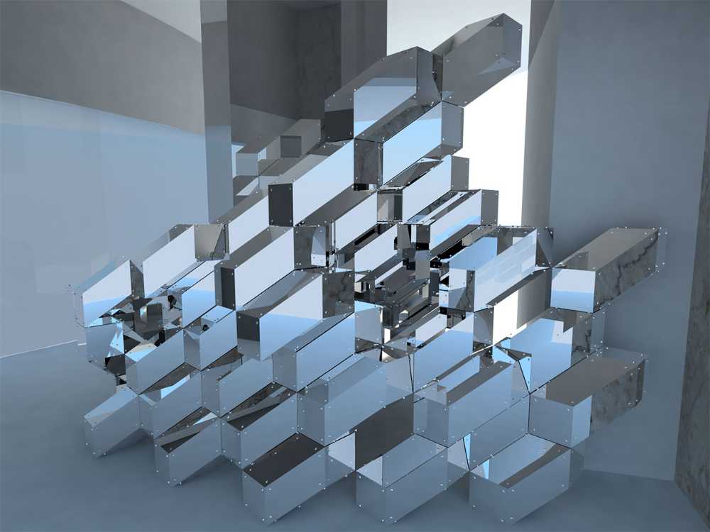 instalación de China de moda prisma luz