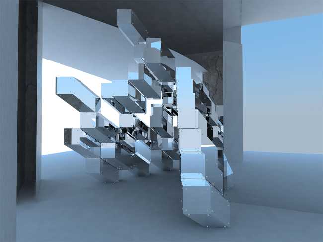 instalación de China de moda prisma luz