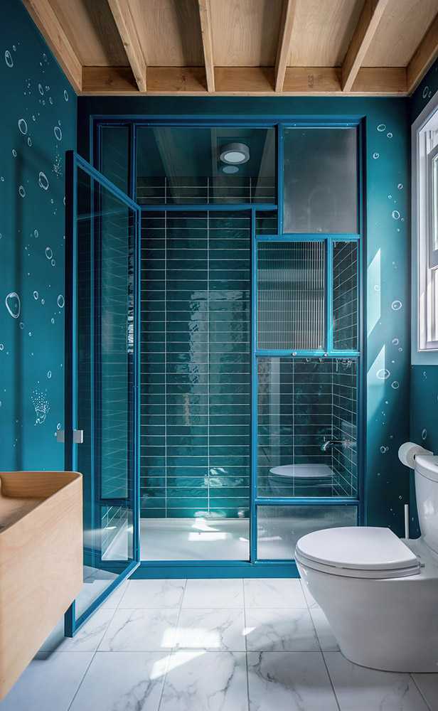 Cuarto de baño azul