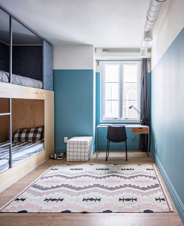 Dormitorio interior con litera