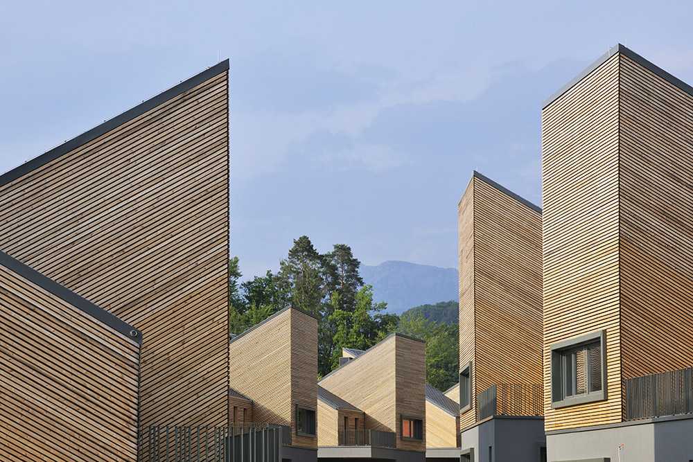 Wooden dwelling among the trees
