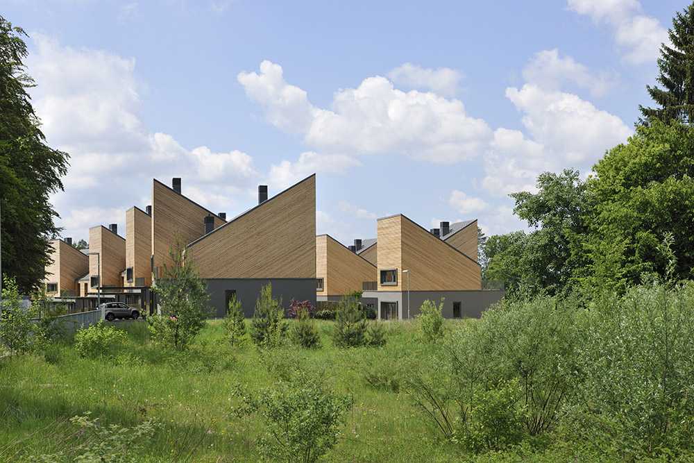 Wooden dwelling among the trees