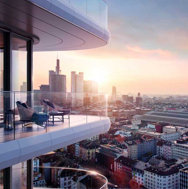 Grandtower in Frankfurt whit Porcelaingres Tiles