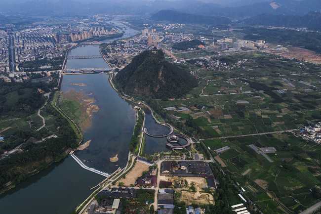 Circular wooden pavilion