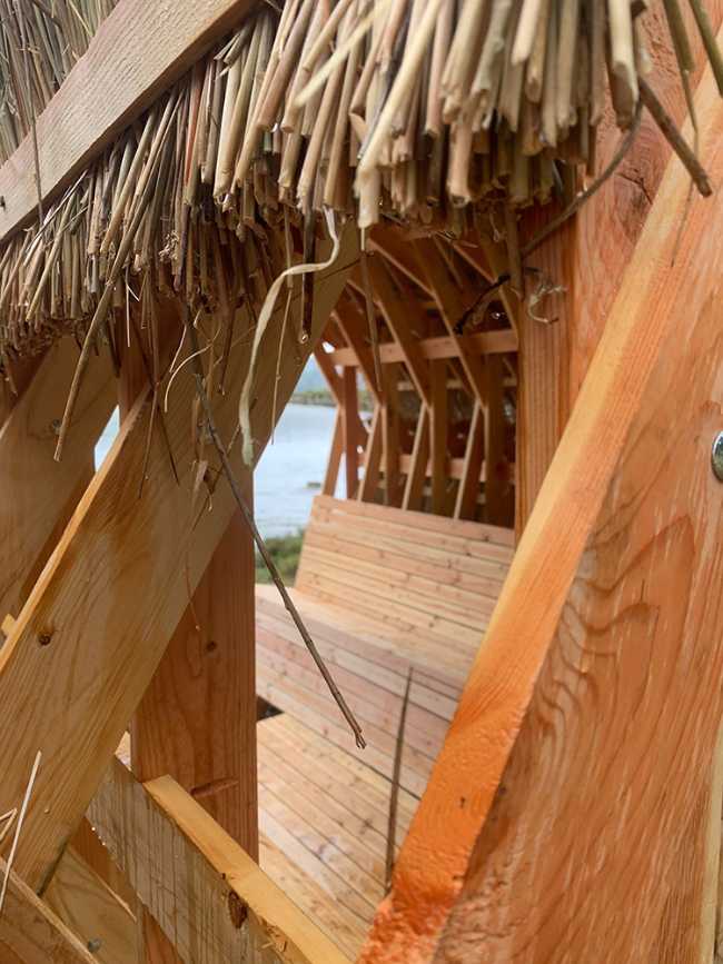 Wooden pavilion of circular shape