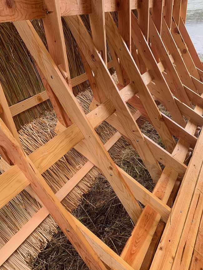 Wooden pavilion of circular shape