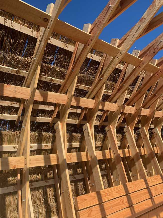 Wooden pavilion of circular shape construction