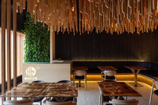 Sushi restaurant dining room