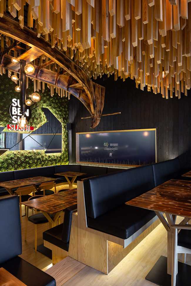 Sushi restaurant dining room