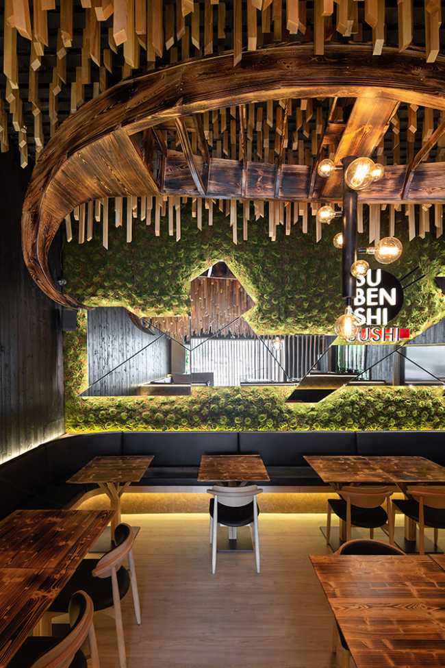 Sushi restaurant dining room