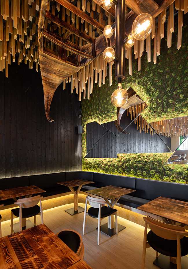 Sushi restaurant dining room