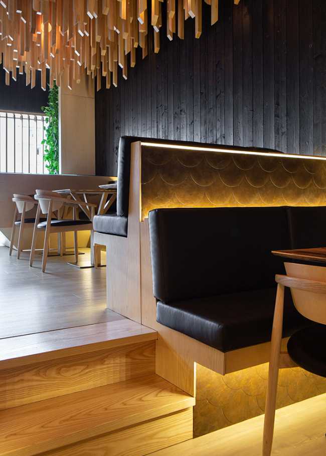 Sushi restaurant dining room