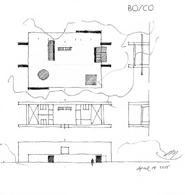 casa bosco struttura in cemento armato a vista studio