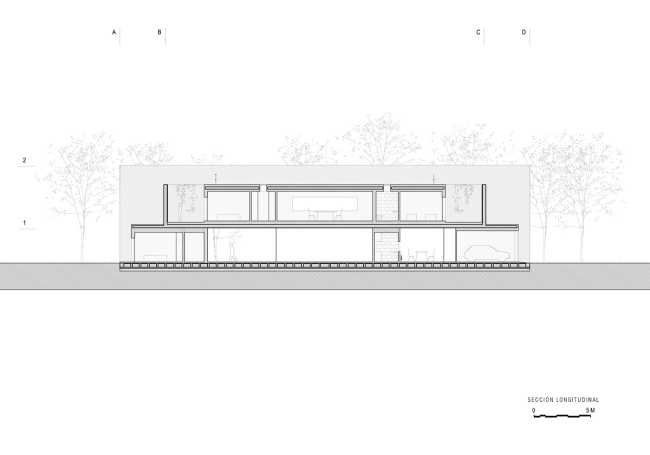 casa bosco struttura in cemento armato prospetto