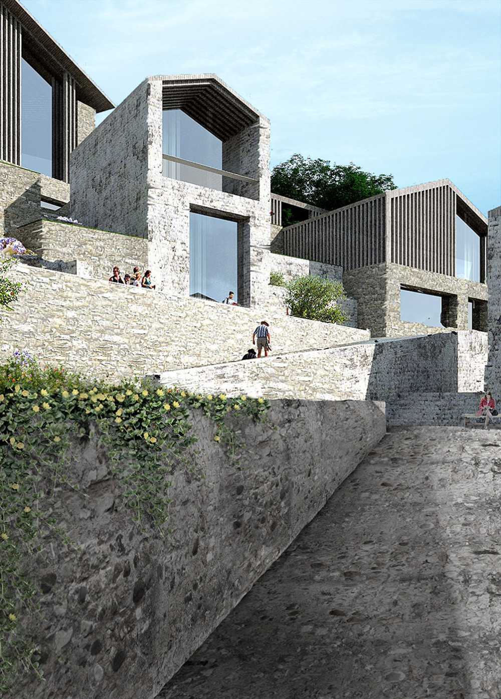 Complexe hôtelier sur le lac Majeur. Un design qui embrasse le paysage et amplifie l'esprit du lieu
