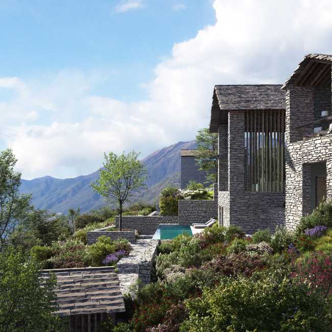 Complexe hôtelier sur le lac Majeur. Un design qui embrasse le paysage et amplifie l'esprit du lieu