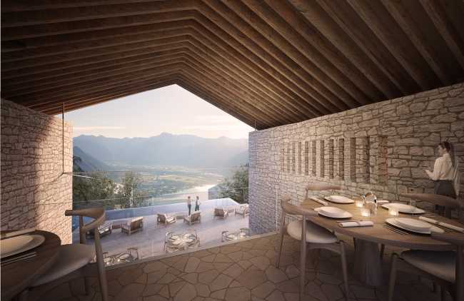 Complexe hôtelier sur le lac Majeur. Un design qui embrasse le paysage et amplifie l'esprit du lieu