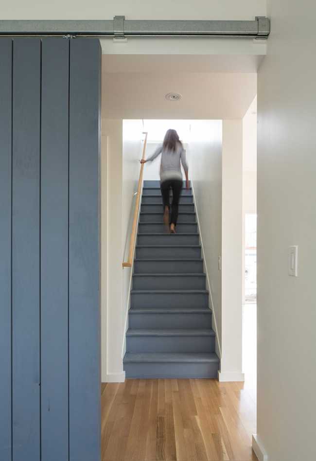 Staircase in dark grey