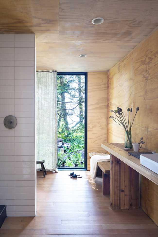 Intérieur de cabine en bois