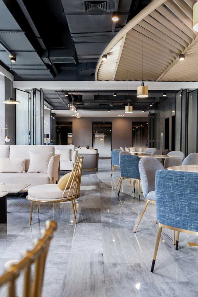 Yanlord Clubhouse, an interior design project that promotes networking.