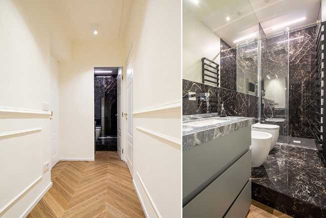 Interior apartment mix classic and modern