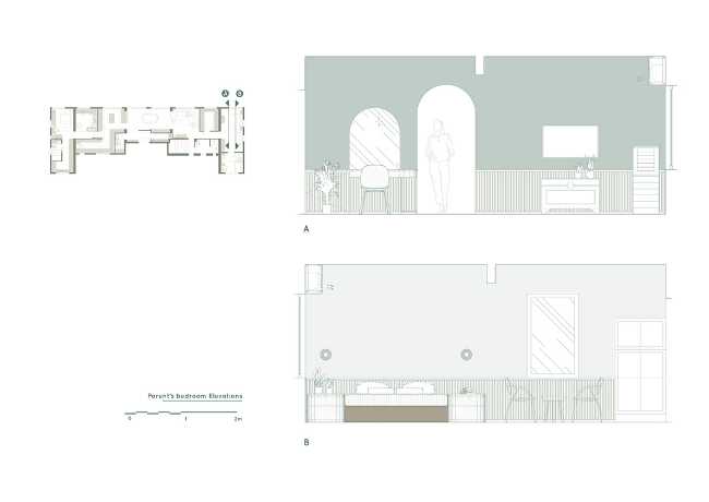 penthouse section bedroom cladding