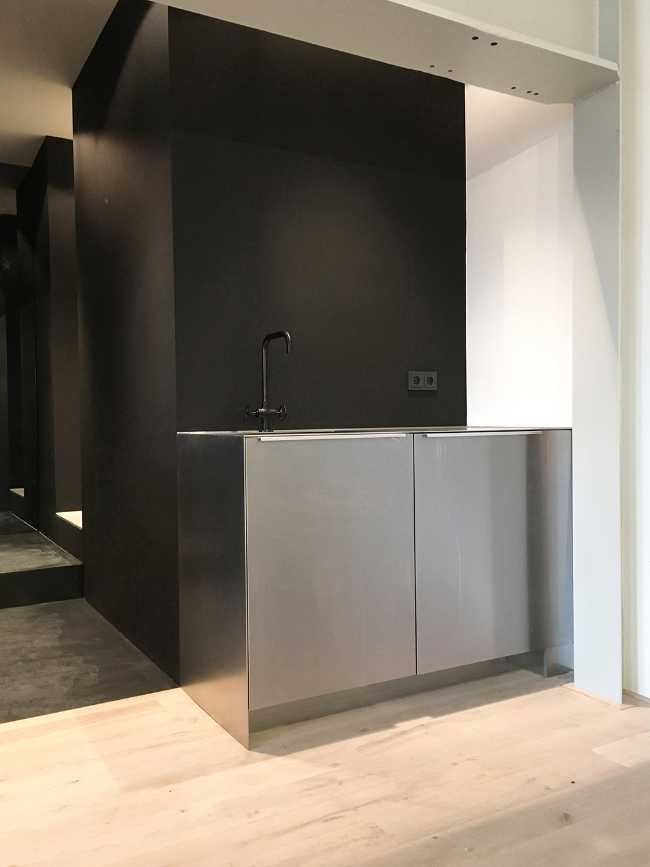 kitchen metal floor wood