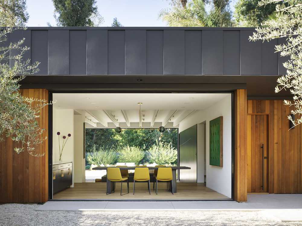 Villa con piscina Los ángeles espacio salón exterior