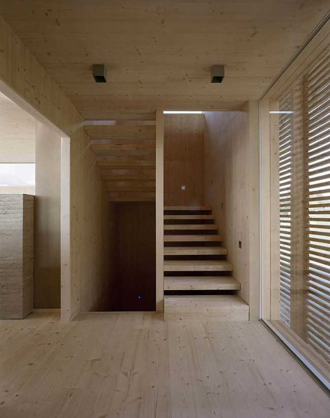 Interior in wood cabin