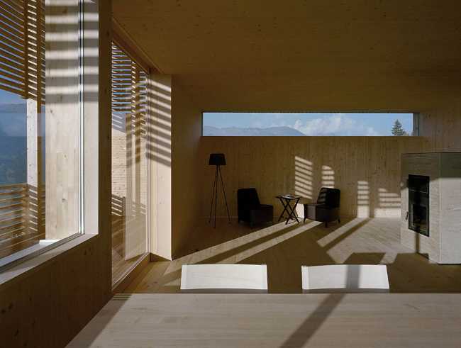 Interior wooden cabin