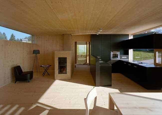 Interior wooden cabin