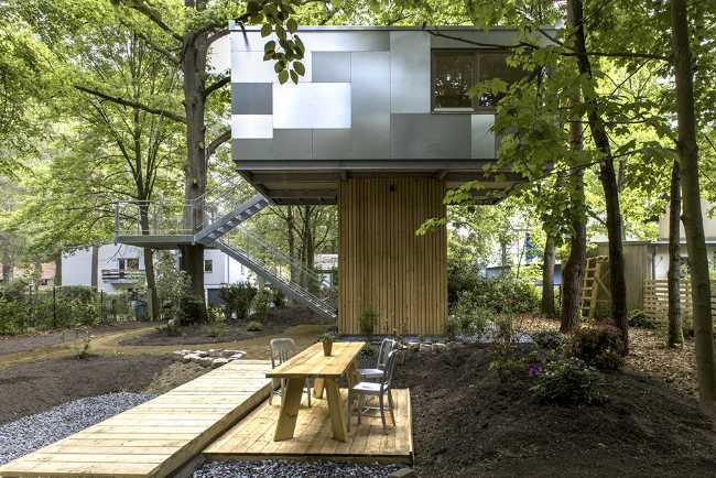 Metal Covered Tree House