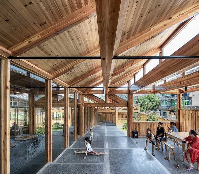 inner factory of tofu wood