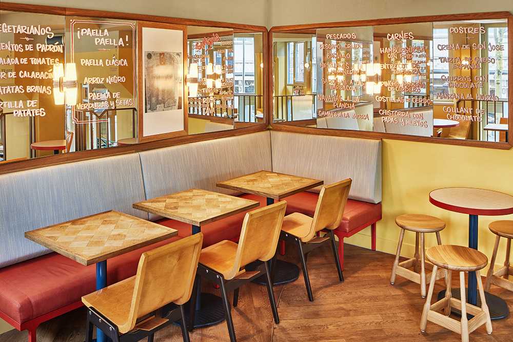 Bar with warm colours