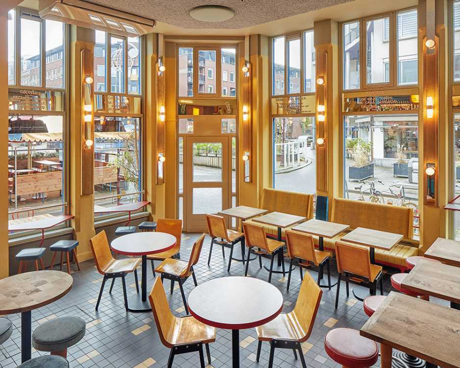 Bar with warm colours